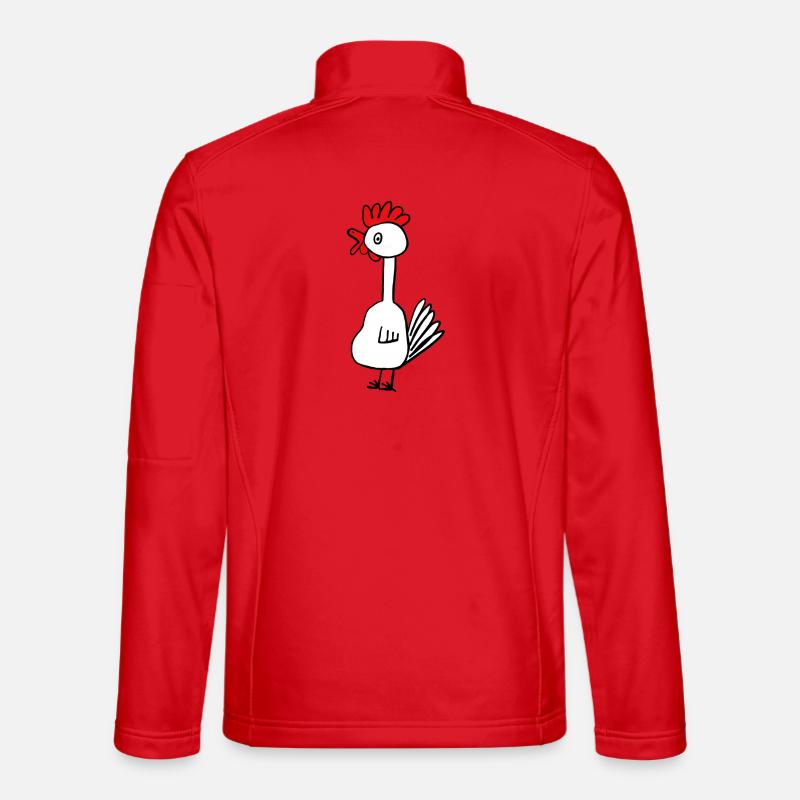 Minimalist Chicken Kids - Unisex Softshell Jacket - red