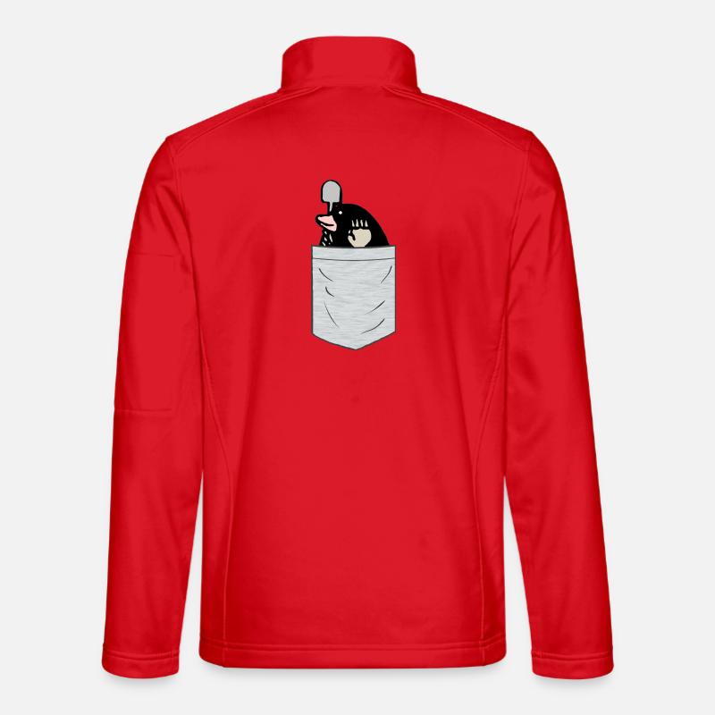 Mole Breast Pocket - Unisex Softshell Jacket - red