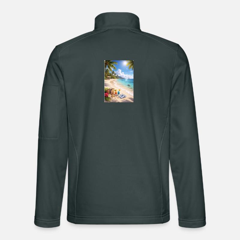 Tropical Beach Dream Palm Tree Paradise Unisex Softshell Jacket