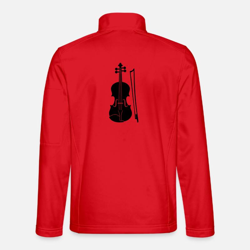 Graphic Violin - Unisex Softshell Jacket - red