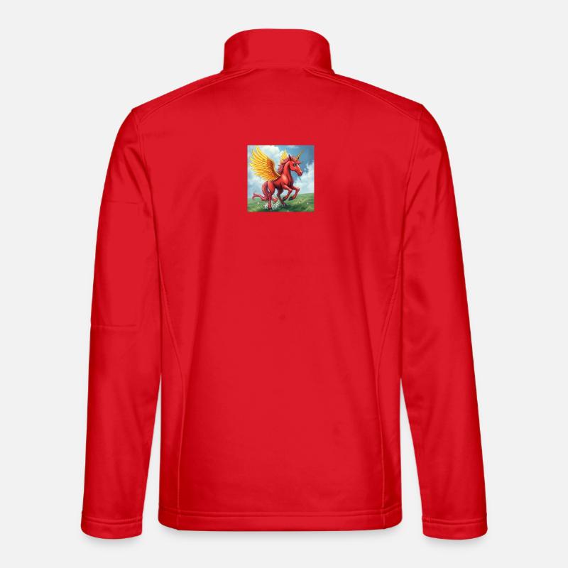 red unicorn - Unisex Softshelljacke - Rot