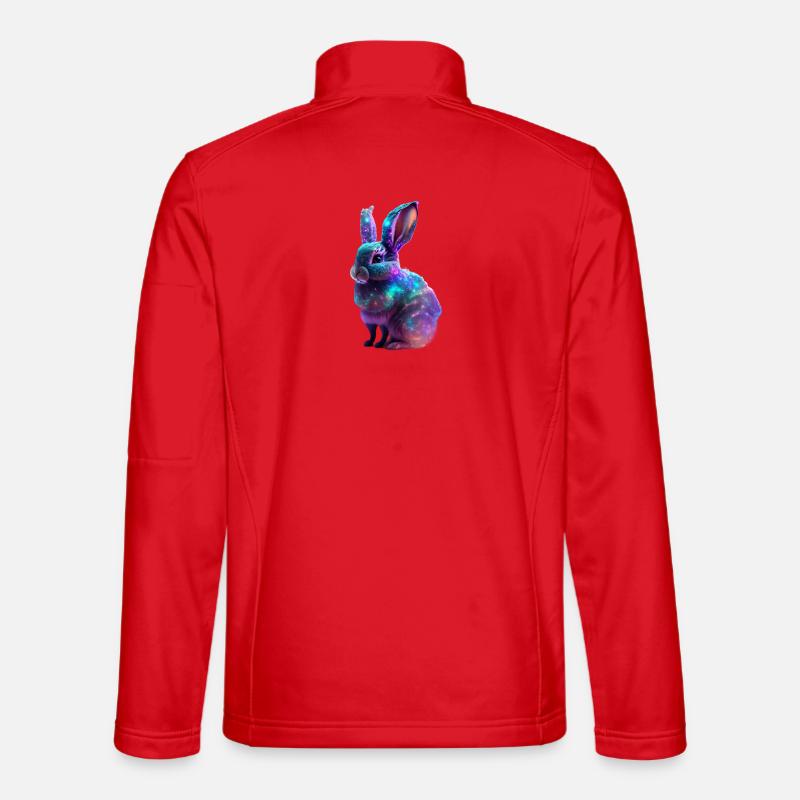 Cosmic Nebula Rabbit Unisex Softshell Jacket