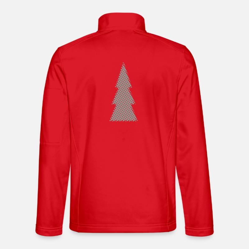 sapin de Noël Pixel Design sapin - Veste en tissu softshell Unisexe - rouge