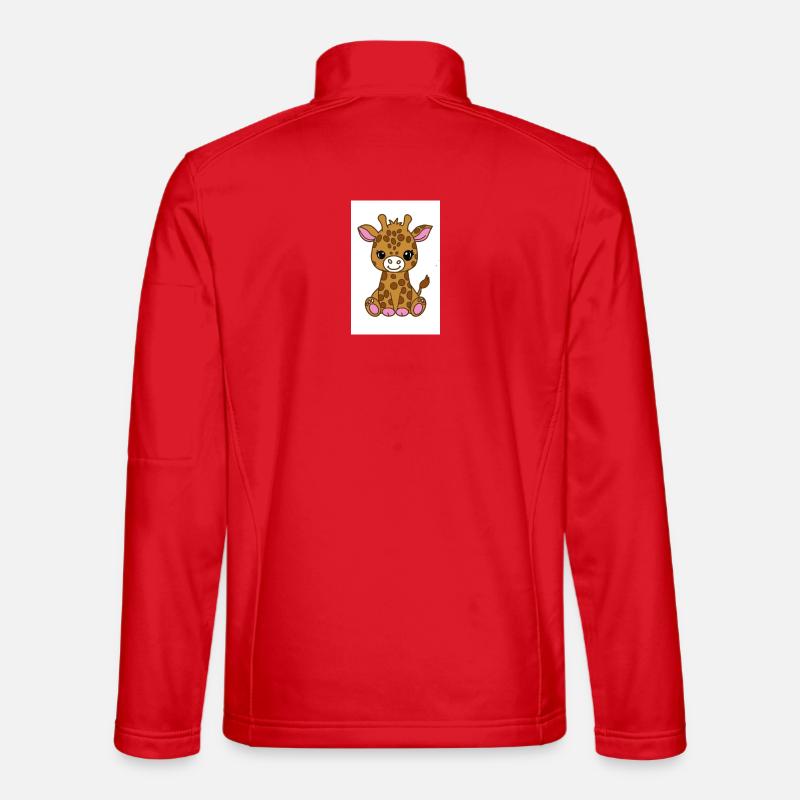Girafon kawaï - Veste en tissu softshell Unisexe - rouge