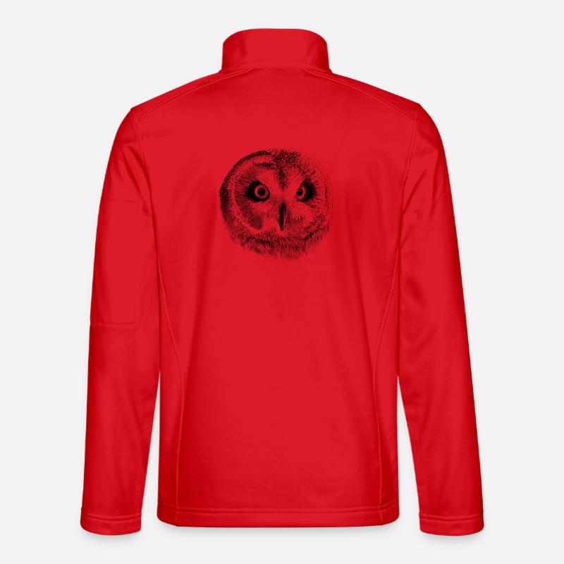 owl - Unisex Softshell Jacket - red