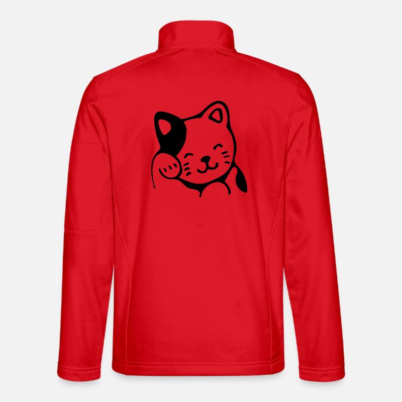 cat - Unisex Softshell Jacket - red