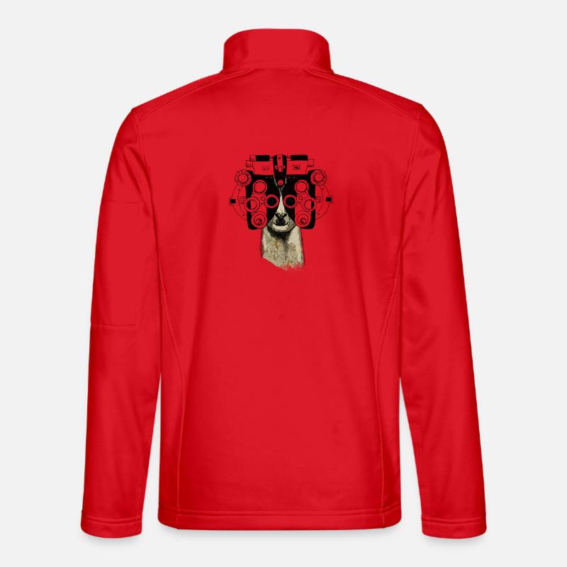 Alpaka & Phoropter - Unisex Softshelljacke - Rot