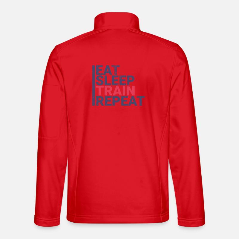 Manger dormir train répéter Veste en tissu softshell Unisexe