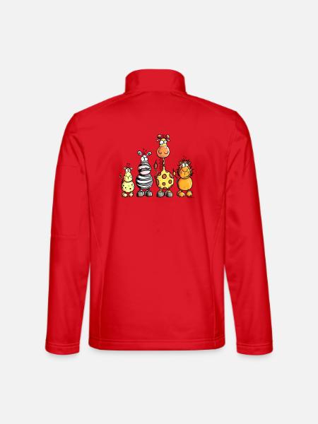 Das Afrika Team - Unisex Softshelljacke - Rot - Hinten