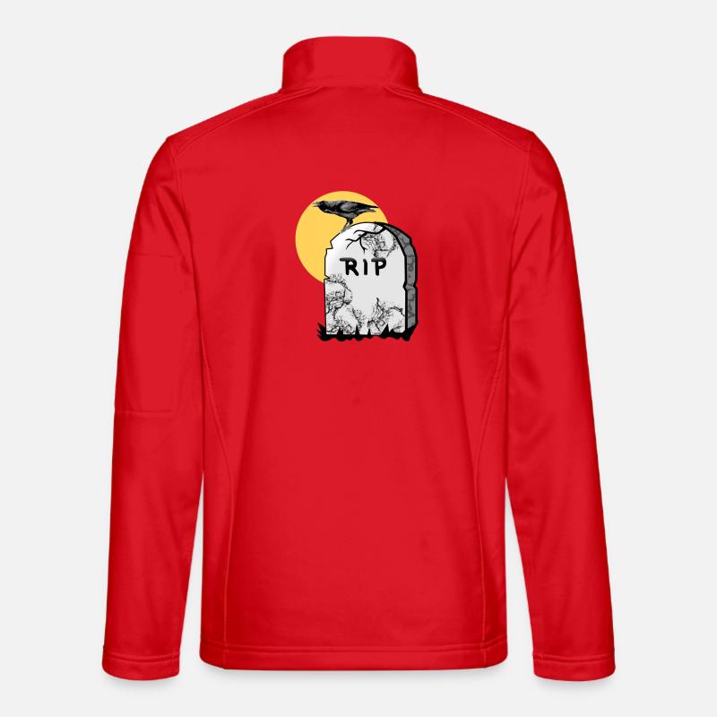 Grabstein mit Krähe Unisex Softshelljacke