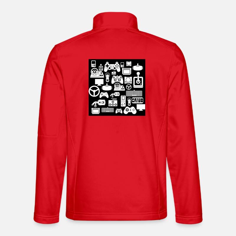 Gaming pattern - Unisex Softshell Jacket - red