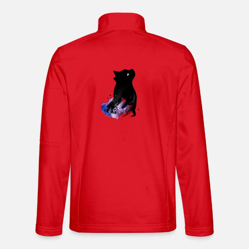 Black Cat Unisex Softshelljacke
