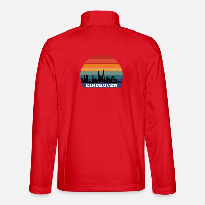 Eindhoven Skyline Silhouette Souvenir Netherlands - Unisex Softshell Jacket - red