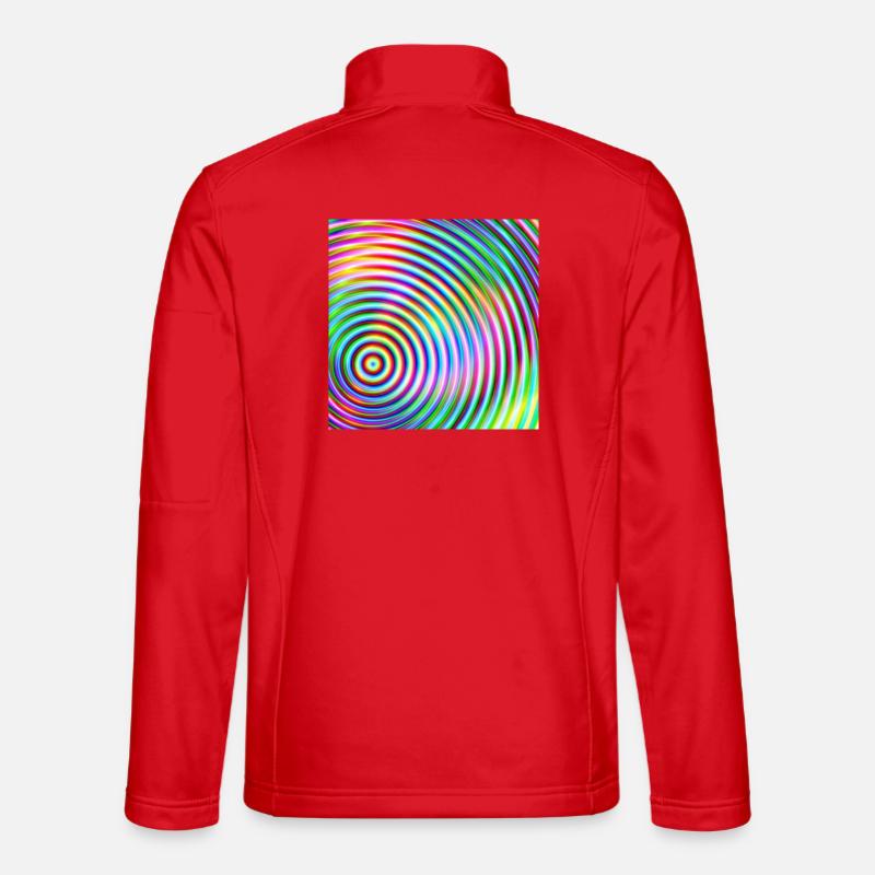 Colored Rounds 3d Veste en tissu softshell Unisexe