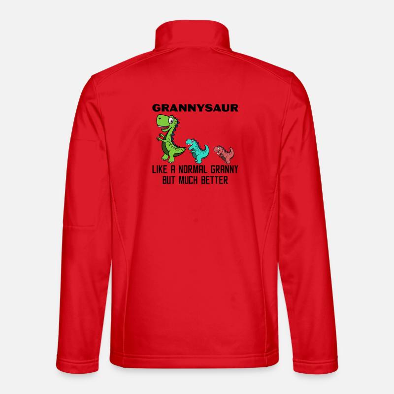 Lustig Großmutter Oma Dinosaurier Statement - Unisex Softshelljacke - Rot