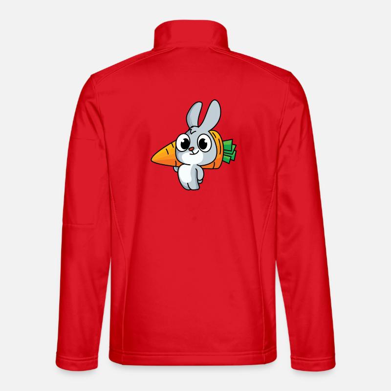 Hard-working bunny - Unisex Softshell Jacket - red