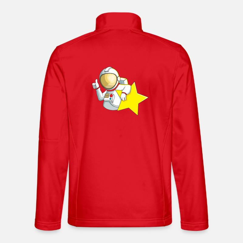 Astronauten Stern - Unisex Softshelljacke - Rot