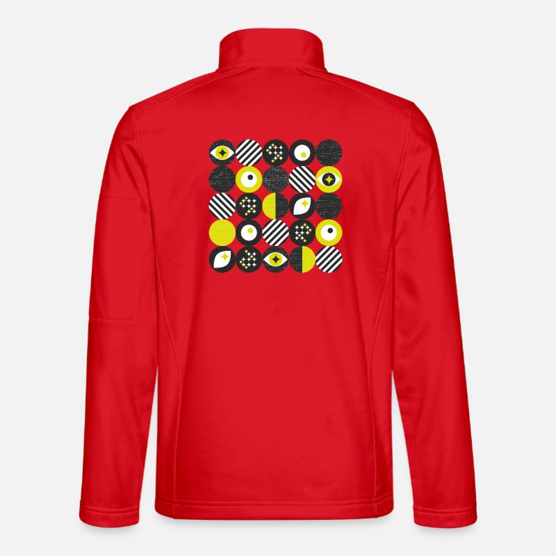 bold minimimalism l dots l yellow - Unisex Softshell Jacket - red