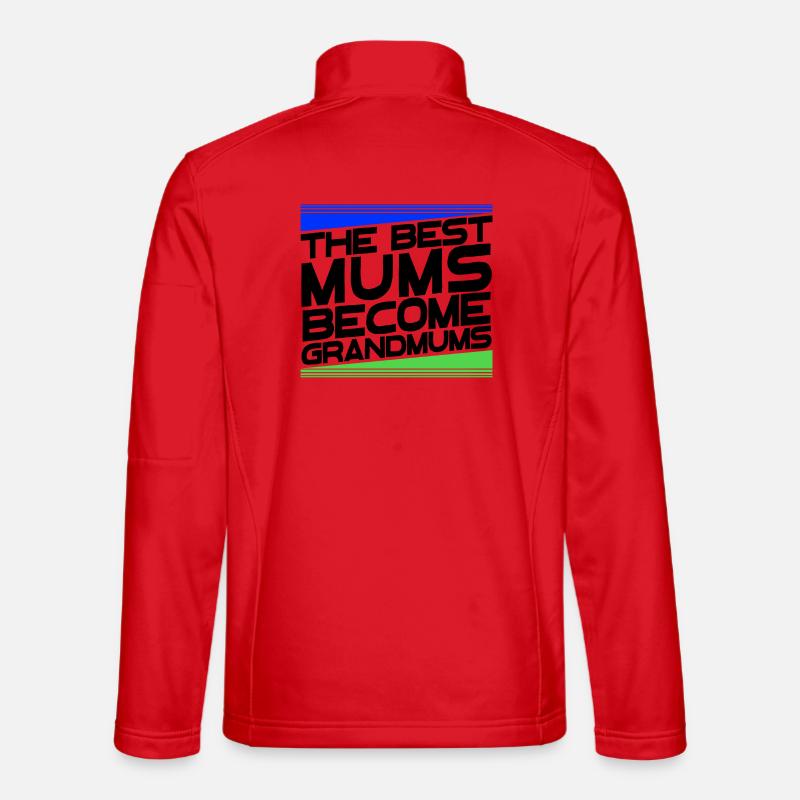Cool Grandma Statement Grandmother Congratulations - Unisex Softshell Jacket - red