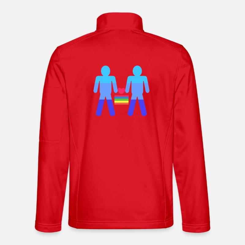 Herz Lgbt Gleichgeschlechtliche Ehe Regenbogen - Unisex Softshelljacke - Rot