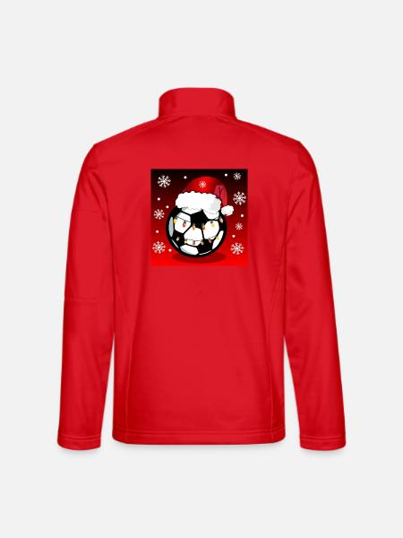 Weihnachten Fußball - Unisex Softshelljacke - Rot