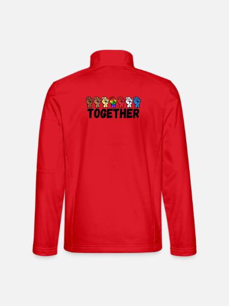 Proud Lgbt Saying Pride Gay Relationship Gay - Unisex Softshell Jacket - red - Back