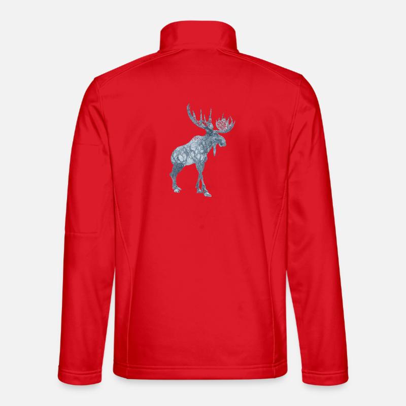 Elch Skulptur Schweden Unisex Softshelljacke