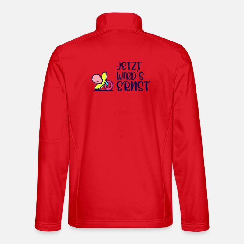 Elternschaft Eltern Geburt Statement Schwanger - Unisex Softshelljacke - Rot