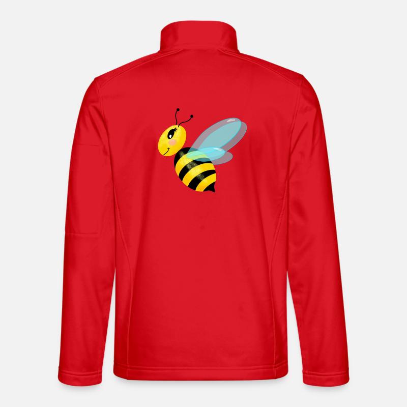 Flying graceful bee - Unisex Softshell Jacket - red