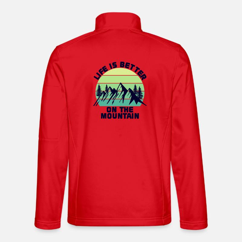 Mountain Hike Hike Hiking Mountains Statement - Unisex Softshell Jacket - red