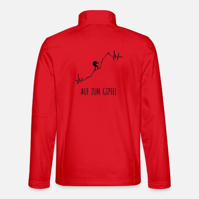 Bergsteigen Wandern Statement Berge Bergwanderung - Unisex Softshelljacke - Rot