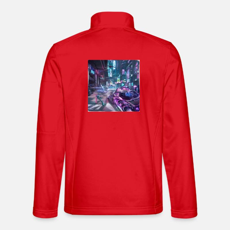 Cybercity - City in the future - Unisex Softshell Jacket - red