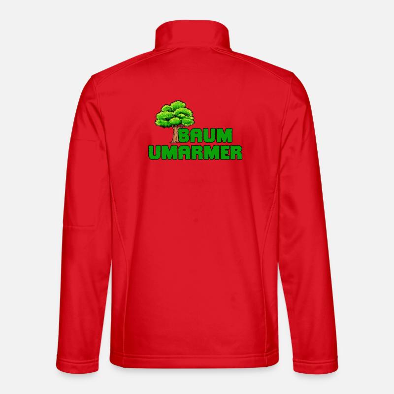 Umwelt Baum Mutter Natur Statement Naturschutz - Unisex Softshelljacke - Rot
