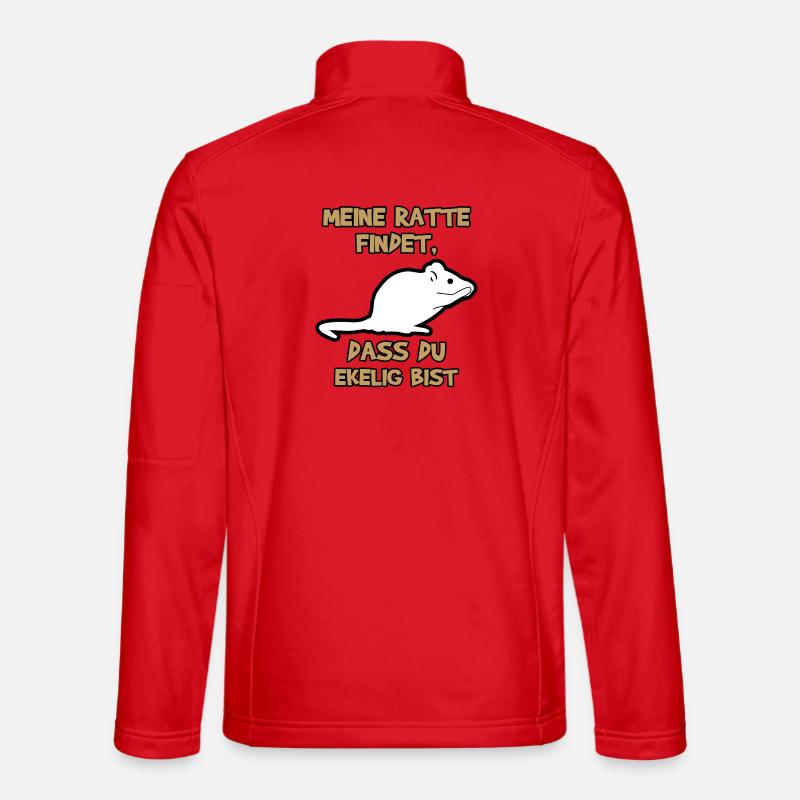 Ratte Statement Haustiere Tiere Schoßtier - Unisex Softshelljacke - Rot