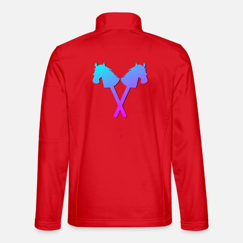 HOBBY HORSING - STECKENPFERDE - Unisex Softshelljacke - Rot