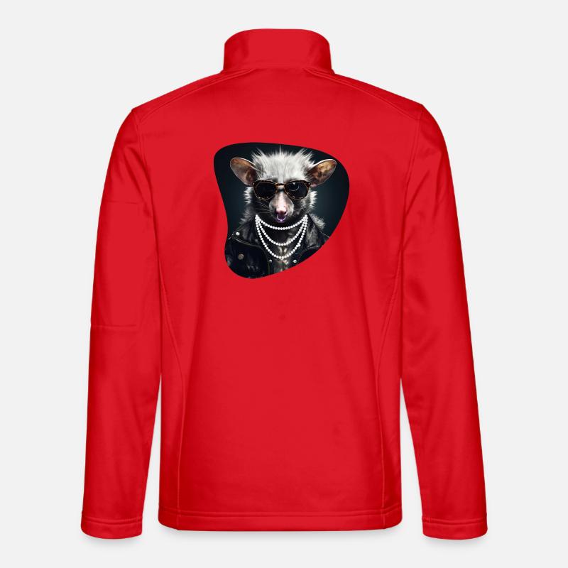 Hartgestein-Opossum - Unisex Softshelljacke - Rot