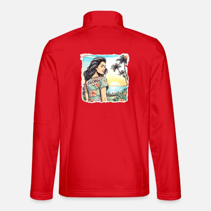 Aloha Girl - Unisex Softshell Jacket - red