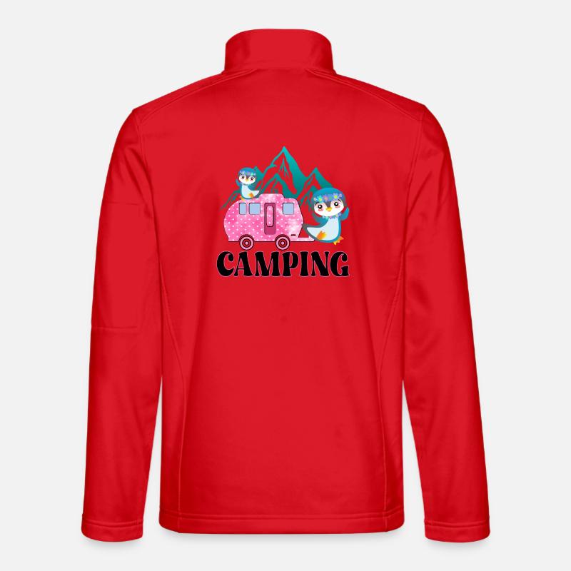 CAMPING CAMPINGSPLATZ PINGUINE - Unisex Softshelljacke - Rot