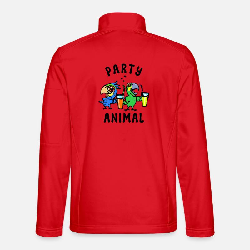 Déclaration de l’Afrique Perroquet Oiseaux Amoureux des animaux Veste en tissu softshell Unisexe