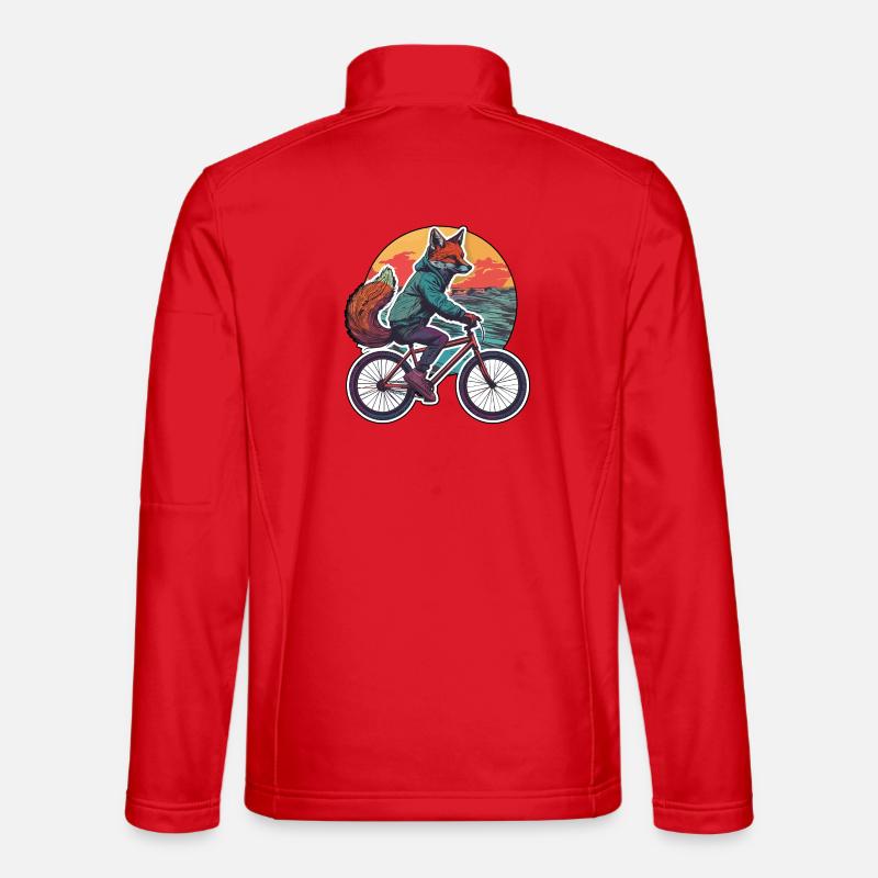 Fox Cykel Cyklist Cykel Dyr Ræve - Unisex softshelljakke - rød