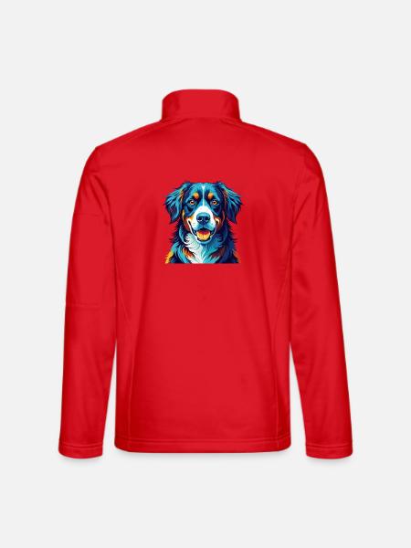 Appenzeller Sennenhund Hunderasse Cartoon Kawaii - Unisex Softshelljacke - Rot
