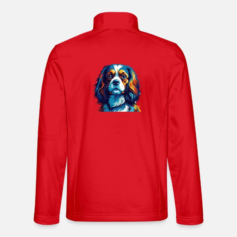Cavalier King Charles Spaniel Dog Breed Cartoon Unisex Softshell Jacket