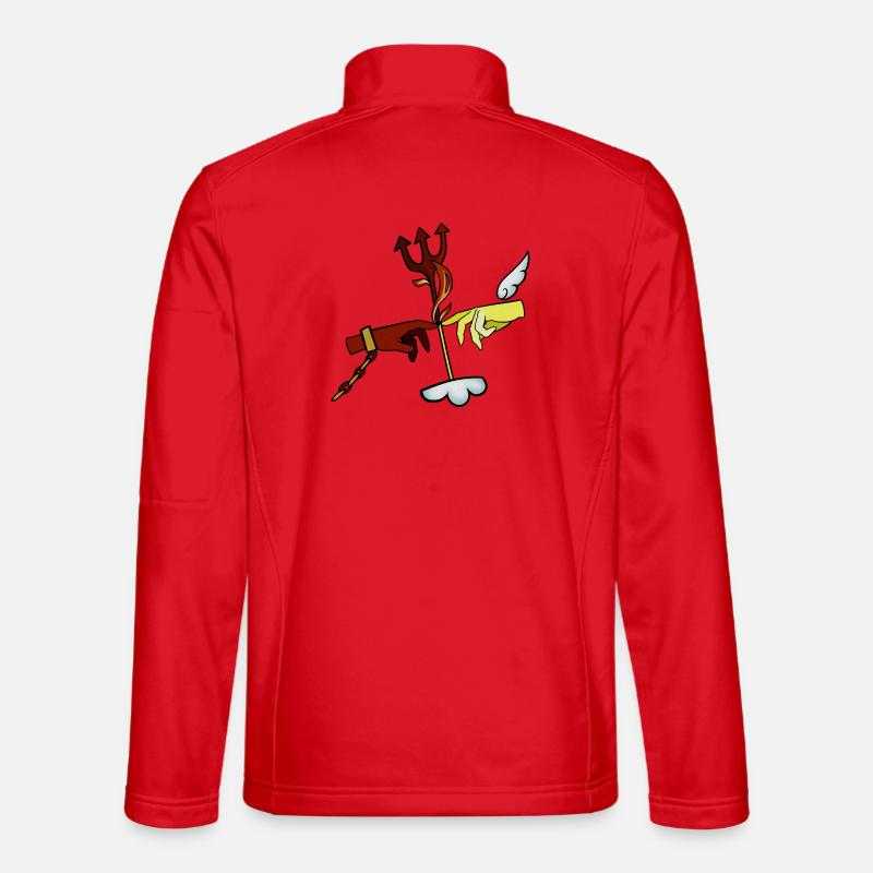 Die Gegensätze treffen aufeinander! - Unisex Softshelljacke - Rot