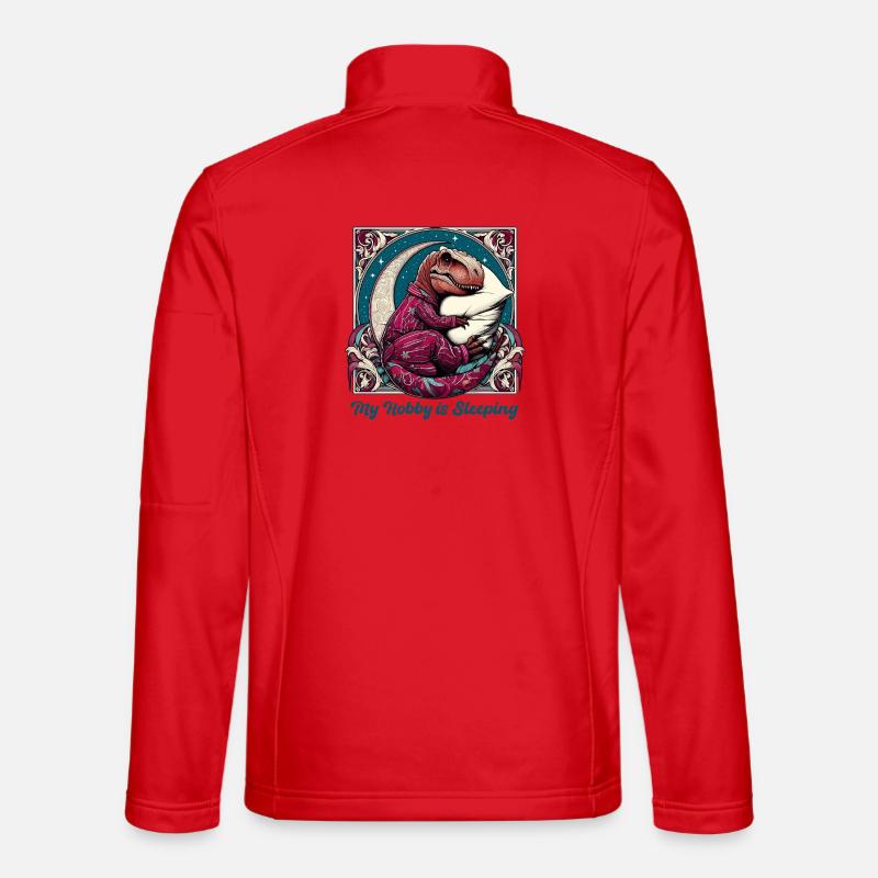 T-Rex Sleeping Hobby Gift Unisex Softshell Jacket