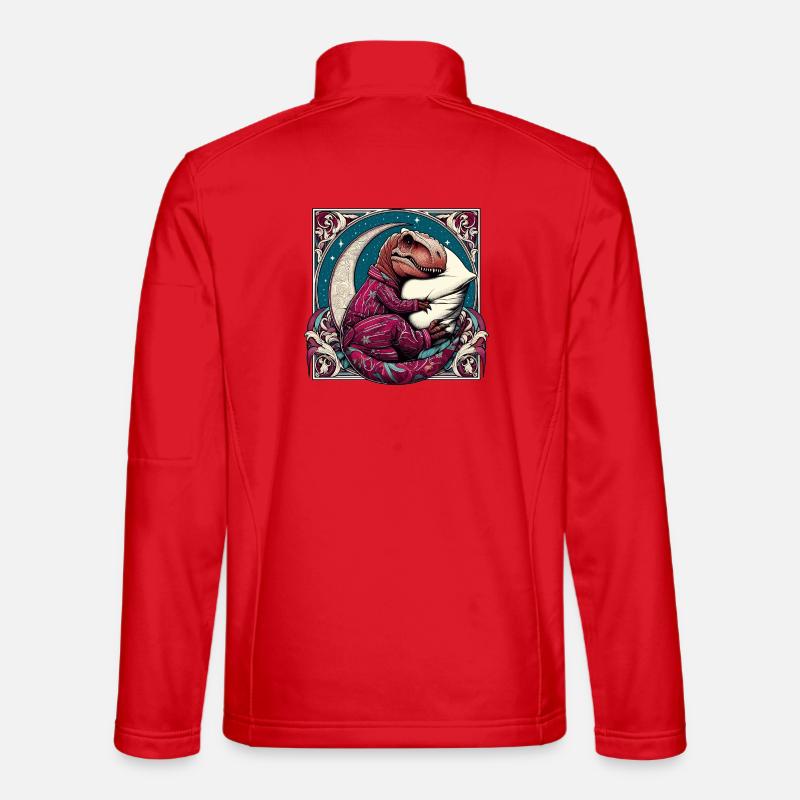 T-Rex Sleeping Hobby Cadeau - Veste en tissu softshell Unisexe - rouge