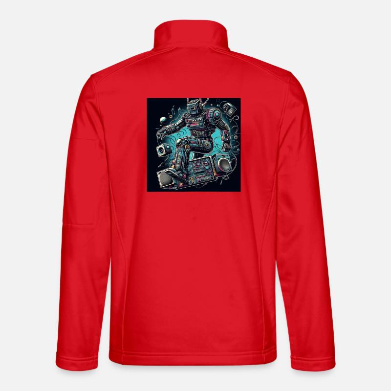 Analogo Vibes KI Roboter Kunst Unisex Softshelljacke