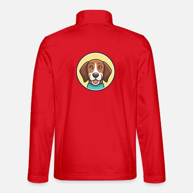 Schweizerischer Niederlaufhund Dog Breed Cartoon - Unisex Softshell Jacket - red