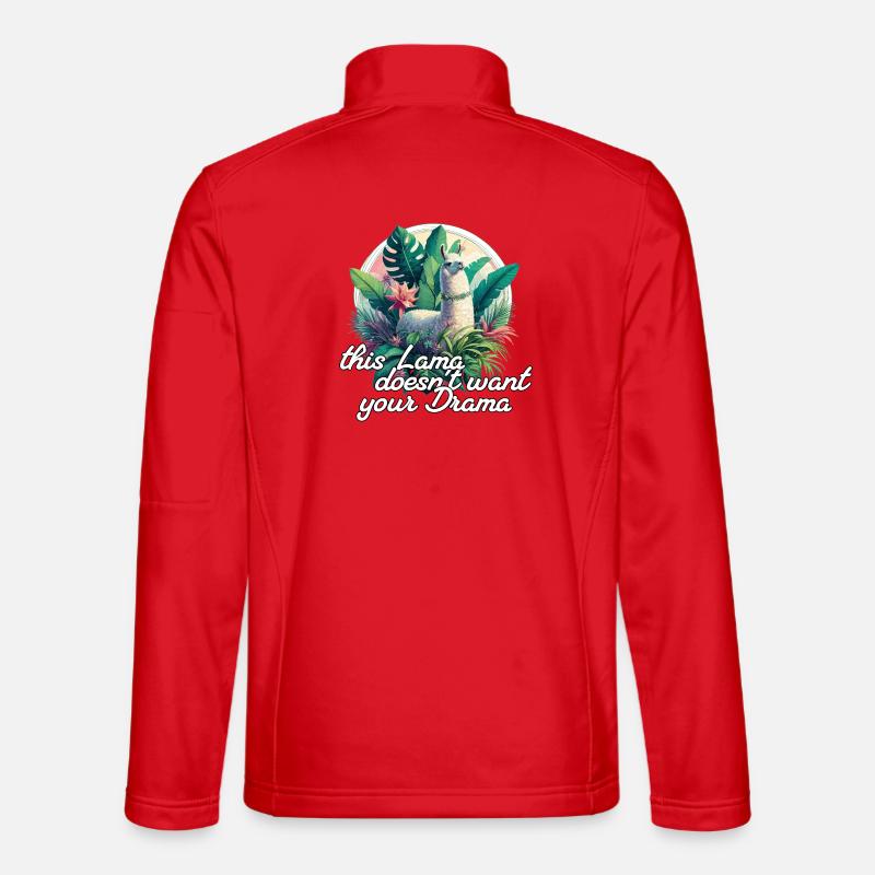 Lama Drama positiv Optimismus Geschenk Unisex Softshelljacke