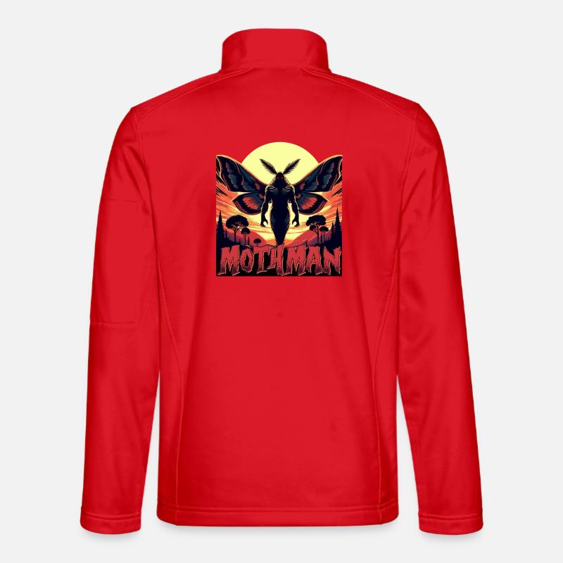 Mothman Monster Halloween - Unisex Softshell Jacket - red