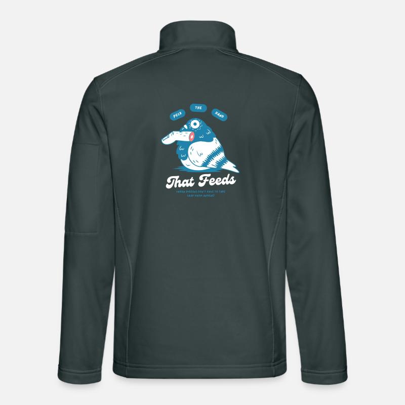 Peck The Hand That Feeds – Pigeon Design Unisex Softshell Jacket